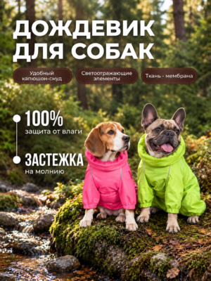 Дождевик из мембраны для средних пород