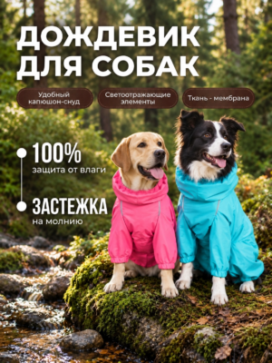 Дождевик из мембраны для крупных пород