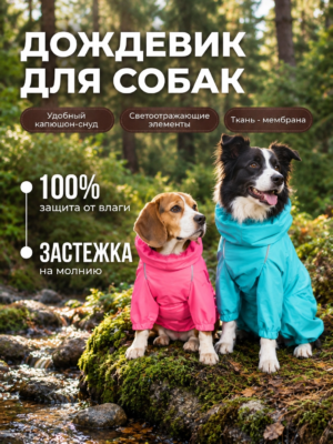 Дождевик из мембраны для крупных пород